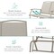 Best Choice Products 2-Person Outdoor Swing Glider, Steel Patio Loveseat, Bench Rocker w/ Armrests